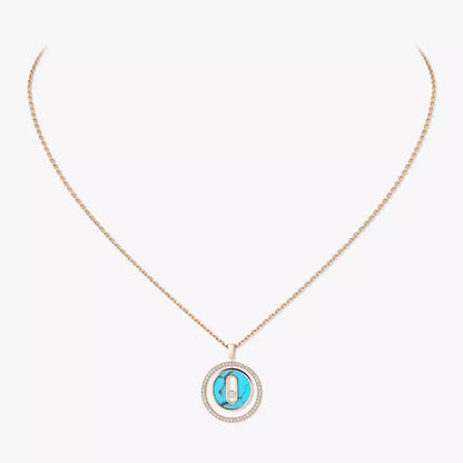 [LUXE]Lucky Move Diamond Necklace in Rose Gold and White Mother-of-Pearl