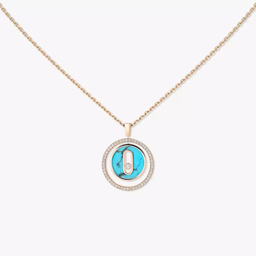 [LUXE]Lucky Move Diamond Necklace in Rose Gold and White Mother-of-Pearl