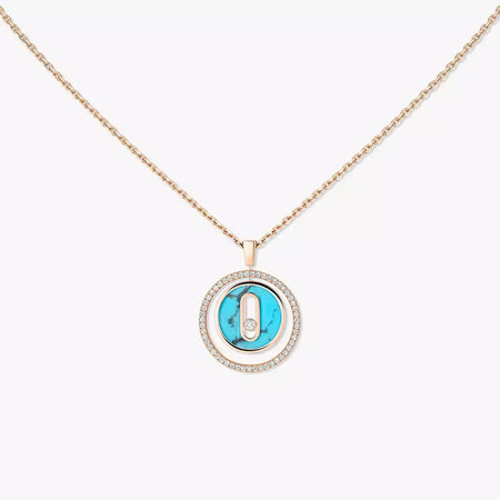 [LUXE]Lucky Move Diamond Necklace in Rose Gold and White Mother-of-Pearl