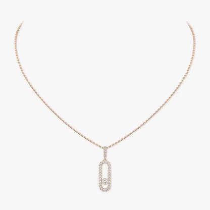 [LUXE]Move Uno Diamond Necklace in Rose Gold