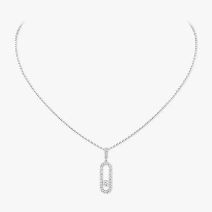 [Loxura]Move Uno Diamond Necklace in Rose Gold