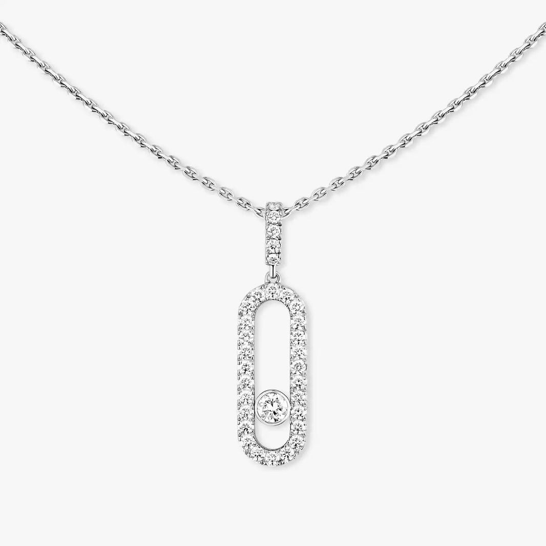 [Loxura]Move Uno Diamond Necklace in Rose Gold