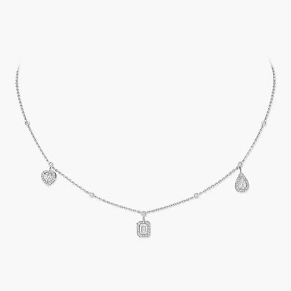 [LUXE]My Twin Diamond Necklace in Silver