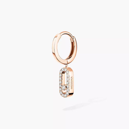 [LUXE]Move Uno Single Diamond Hoop Earring