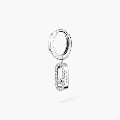 [LUXE]Move Uno Single Diamond Hoop Earring