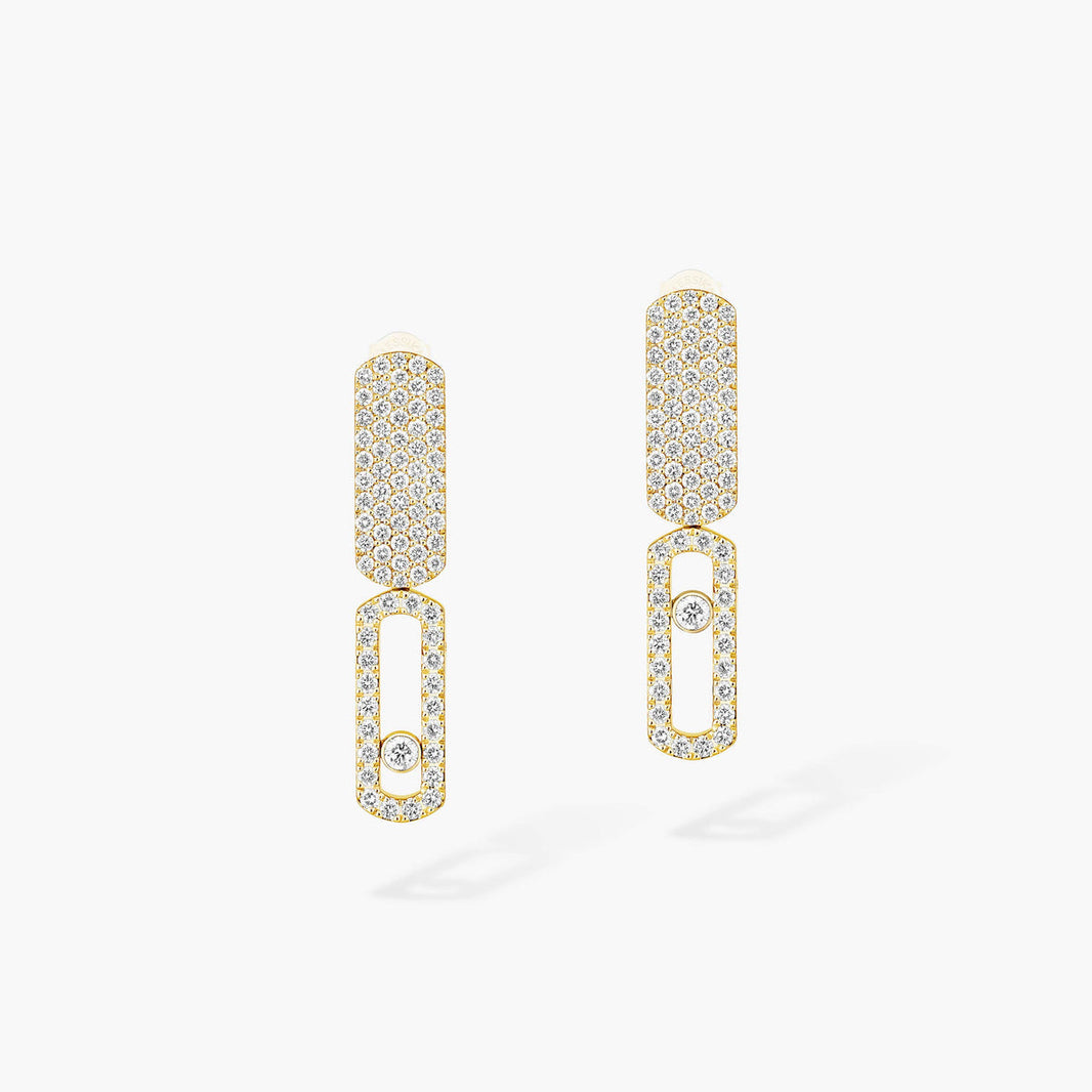 [Loxura]Imperial Move SM Diamond Earrings