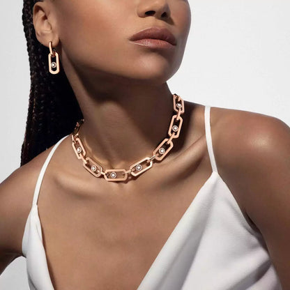[LUXE]So Move XL Diamond Pendant Earrings