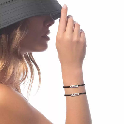 [LUXE]Messika Care(s) pink cord pavé bracelet