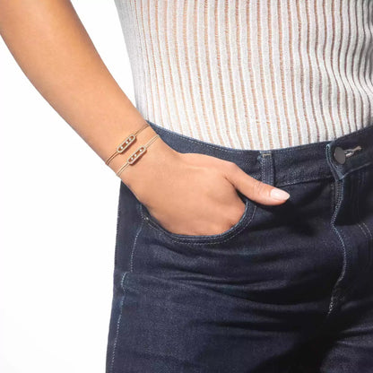 [LUXE]Messika Care(s) pink cord pavé bracelet