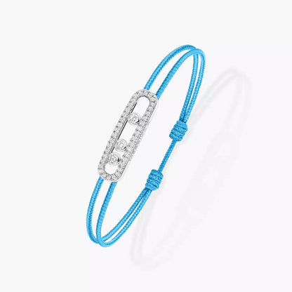 [LUXE]Messika Care(s) pink cord pavé bracelet