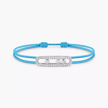 [LUXE]Messika Care(s) pink cord pavé bracelet