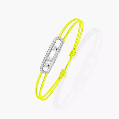 [LUXE]Messika Care(s) pink cord pavé bracelet