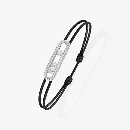 [LUXE]Messika Care(s) pink cord pavé bracelet