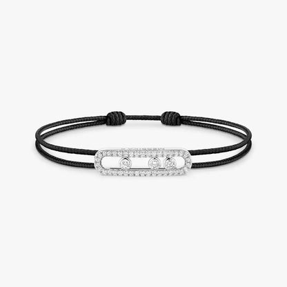 [LUXE]Messika Care(s) pink cord pavé bracelet