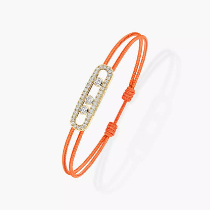 [LUXE]Messika Care(s) pink cord pavé bracelet