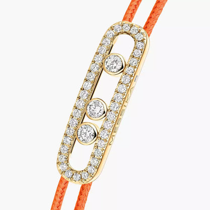 [LUXE]Messika Care(s) pink cord pavé bracelet