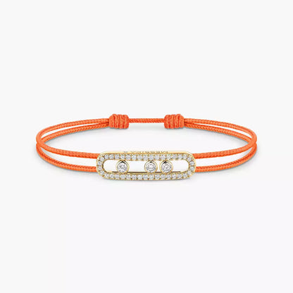 [LUXE]Messika Care(s) pink cord pavé bracelet