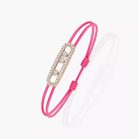 [LUXE]Messika Care(s) pink cord pavé bracelet