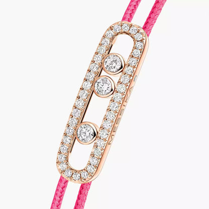 [LUXE]Messika Care(s) pink cord pavé bracelet