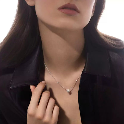 [LUXE]Diamond Necklace 0,20ct Brilliant Shape Joy