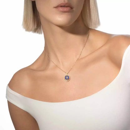 [LUXE]Lucky Move Diamond Necklace in Rose Gold and White Mother-of-Pearl
