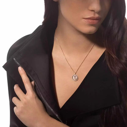 [LUXE]Lucky Move Diamond Necklace in Rose Gold and White Mother-of-Pearl