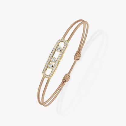 [LUXE]Messika Care(s) pink cord pavé bracelet