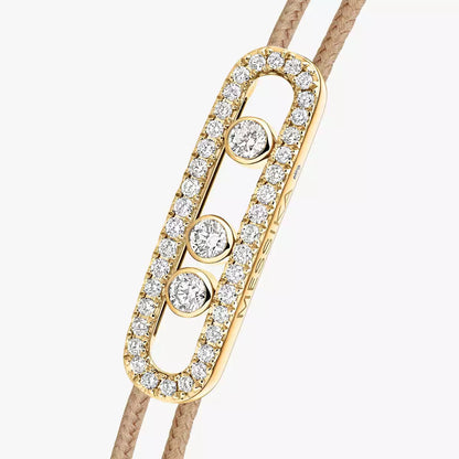 [LUXE]Messika Care(s) pink cord pavé bracelet