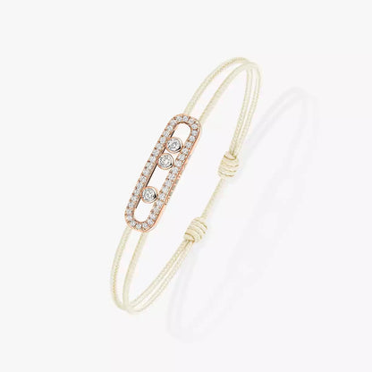 [LUXE]Messika Care(s) pink cord pavé bracelet