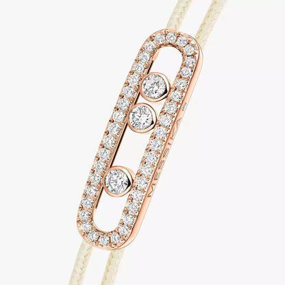 [LUXE]Messika Care(s) pink cord pavé bracelet