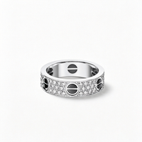 [Luxora]LOVE RING 5.5MM DIAMONDS PAVED CERAMIC