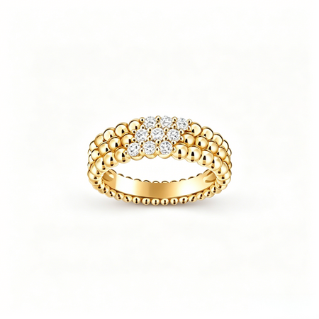 [OAK JURI] THREE-ROW DIAMOND RING