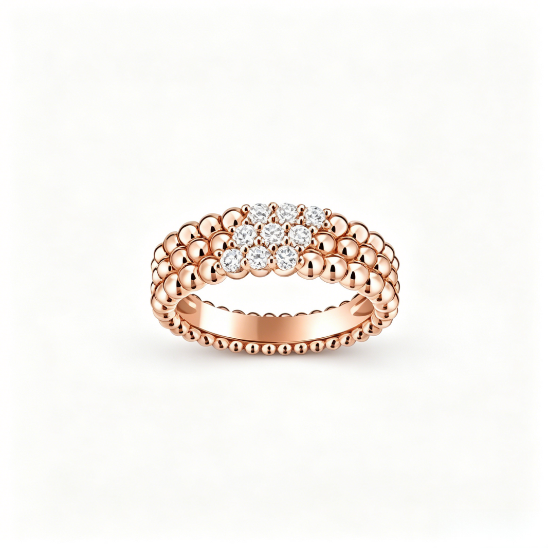 [OAK JURI] THREE-ROW DIAMOND RING