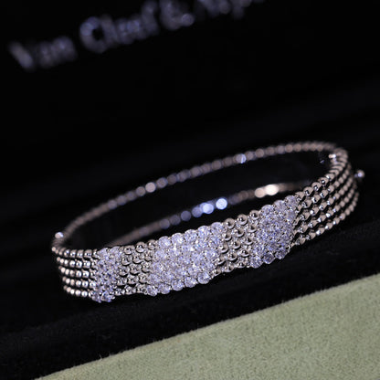 [Luxora]  FIVE-ROW DIAMOND BRACELET