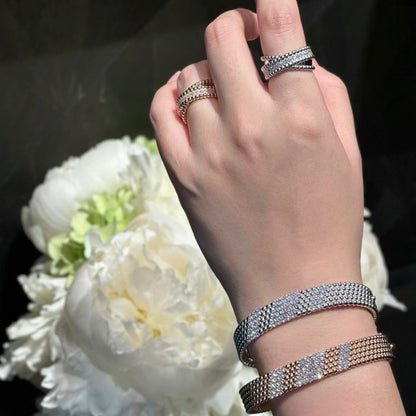 [Luxora]  FIVE-ROW DIAMOND BRACELET