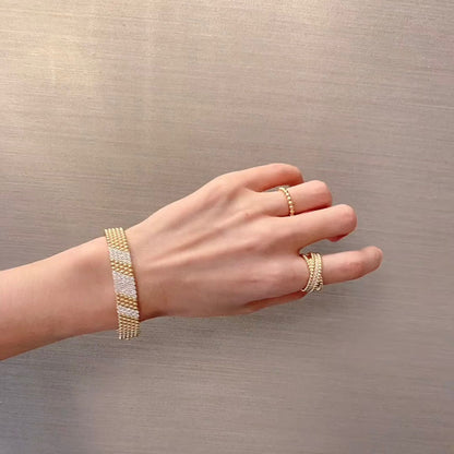 [Luxora]  FIVE-ROW DIAMOND BRACELET