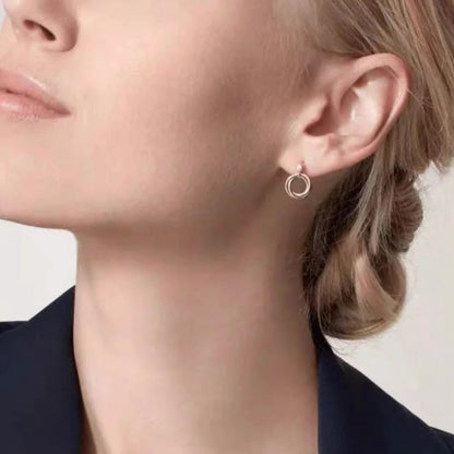 [Luxora]TRINITY ON DIAMOND  EARRINGS