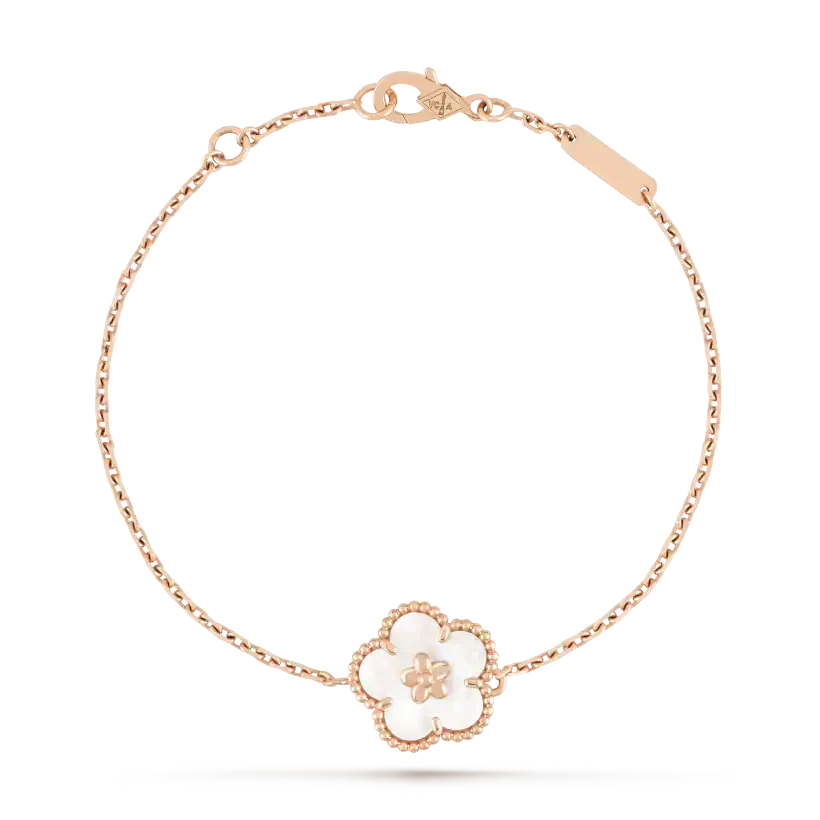 [Luxora]LUCKY WHITE MOP PLUM BLOSSOM  BRACELET