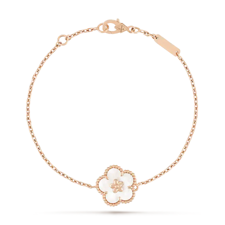 [Luxora]LUCKY WHITE MOP PLUM BLOSSOM  BRACELET