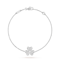 [Luxora]FRIVOLE SILVER FLOWER DIAMOND BRACELET