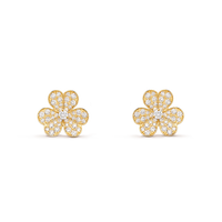 [Luxora]FRIVOLE GOLD FLOWER DIAMOND EARRINGS