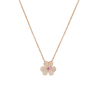 [Luxora]FRIVOLE ROSE GOLD FLOWER DIAMOND NECKLACE