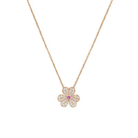 [Luxora]FRIVOLE ROSE GOLD FLOWER DIAMOND NECKLACE