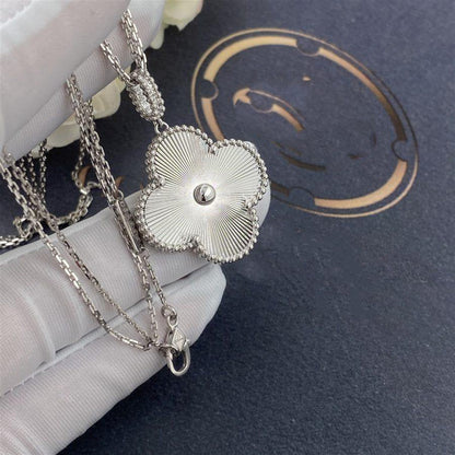 [Luxora]CLOVER 25MM SILVER BIG CLOVER NECKLACE