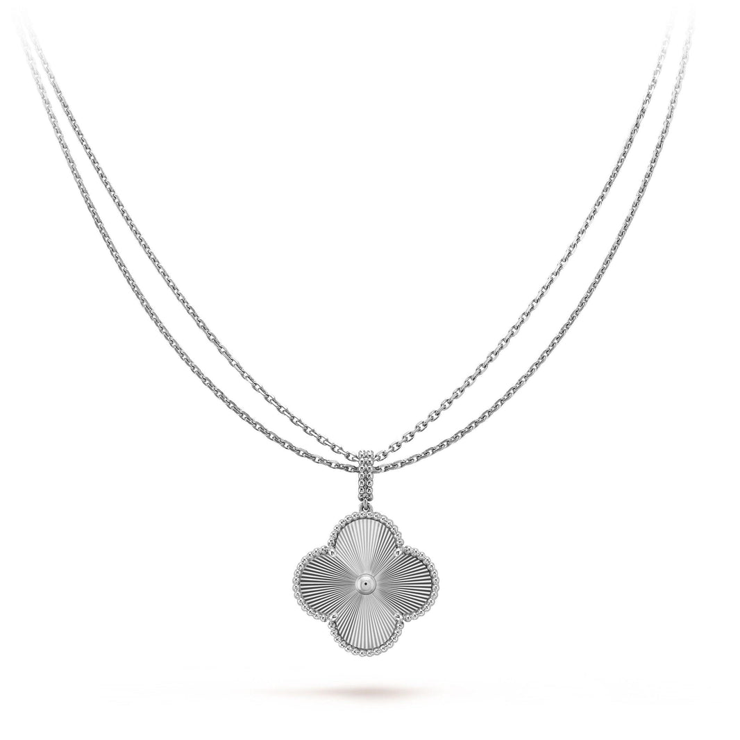 [Luxora]CLOVER 25MM SILVER BIG CLOVER NECKLACE