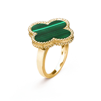 [Luxora]CLOVER MALACHITE RING