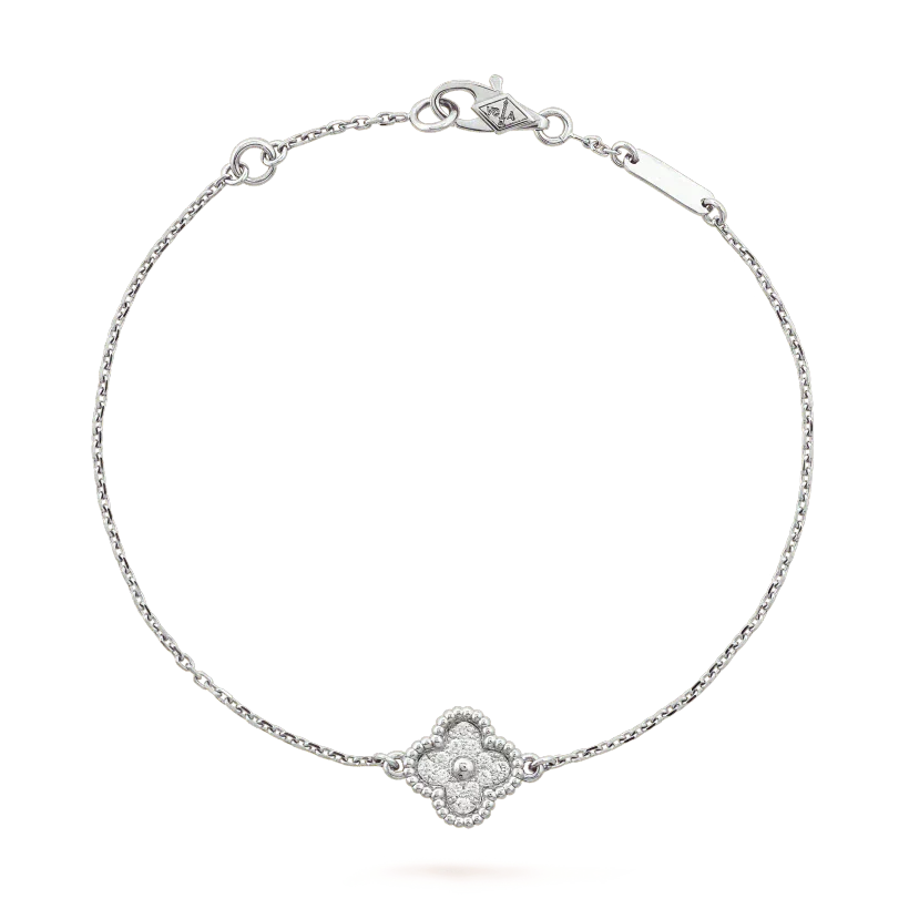 [Luxora]CLOVER  SINGLE FLOWER BRACELET SILVER