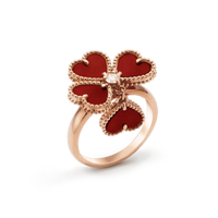 [Luxora]SWEET CLOVER CARNELIAN RING