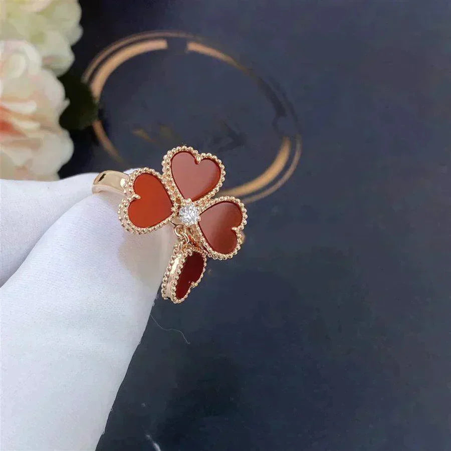 [Luxora]SWEET CLOVER CARNELIAN RING