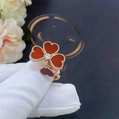[Luxora]SWEET CLOVER CARNELIAN RING